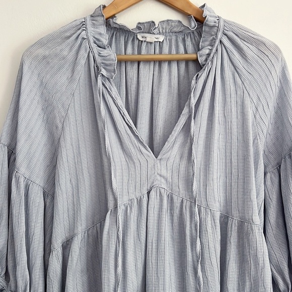 NWOT Blue Pepper Peasant Top Puff Sleeves - Picture 2 of 11